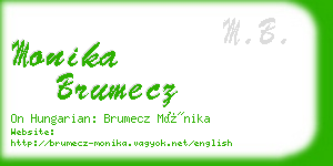 monika brumecz business card